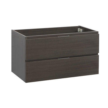 Fresca Valencia 36 Gray Oak Wall Hung Modern Bathroom Cabinet