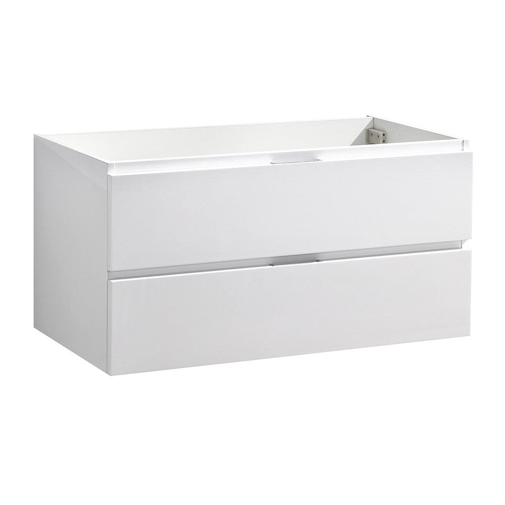 Fresca Valencia 40 Glossy White Wall Hung Modern Bathroom Cabinet