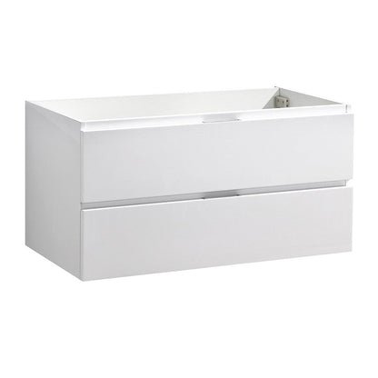 Fresca Valencia 40 Glossy White Wall Hung Modern Bathroom Cabinet