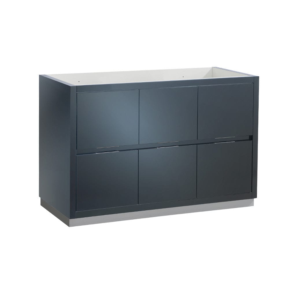 Fresca Valencia 48 Dark Slate Gray Free Standing Double Sink Modern Bathroom Cabinet