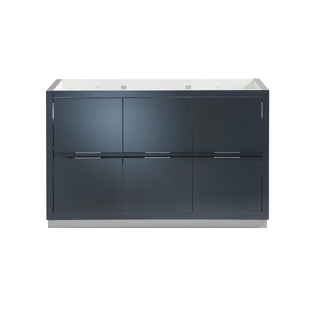 Fresca Valencia 48 Dark Slate Gray Free Standing Double Sink Modern Bathroom Cabinet