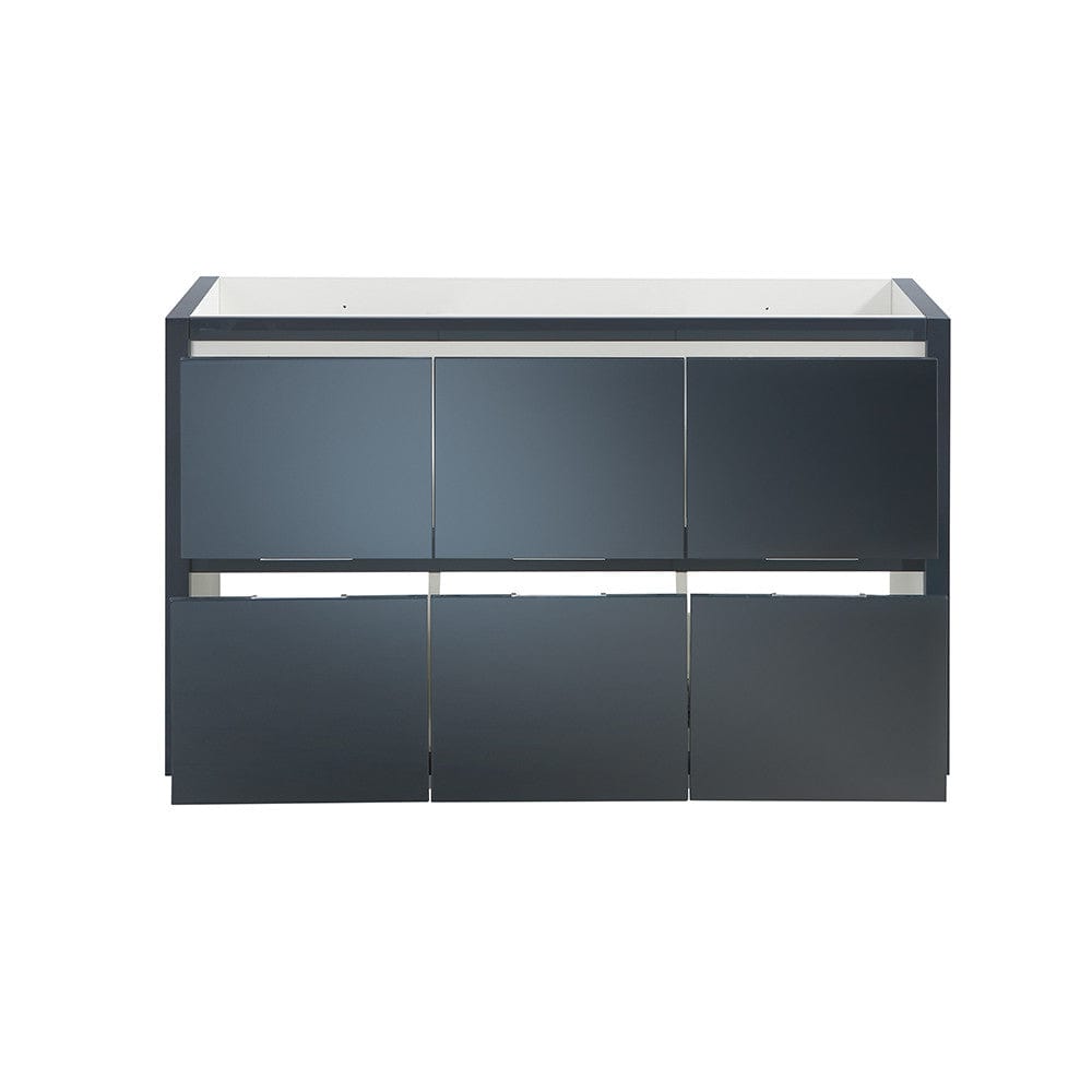 Fresca Valencia 48 Dark Slate Gray Free Standing Double Sink Modern Bathroom Cabinet