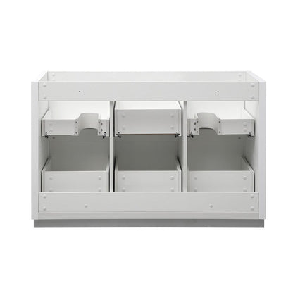 Fresca Valencia 48 Glossy White Free Standing Double Sink Modern Bathroom Cabinet