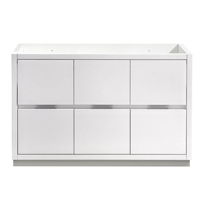 Fresca Valencia 48 Glossy White Free Standing Single Sink Modern Bathroom Cabinet