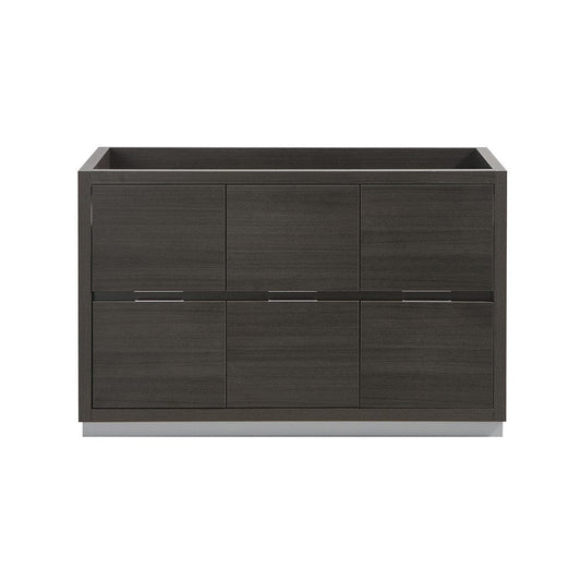 Fresca Valencia 48 Gray Oak Free Standing Double Sink Modern Bathroom Cabinet