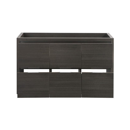 Fresca Valencia 48 Gray Oak Free Standing Double Sink Modern Bathroom Cabinet