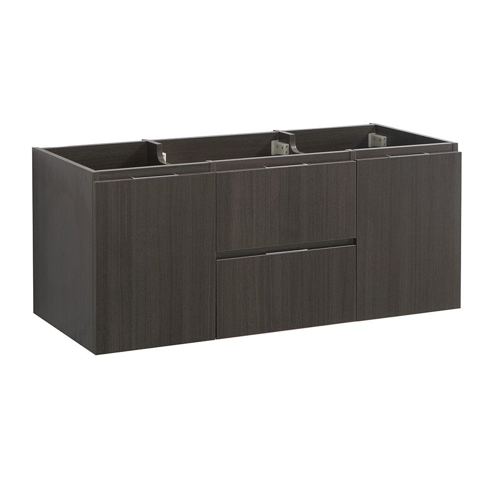 Fresca Valencia 48 Gray Oak Wall Hung Double Sink Modern Bathroom Cabinet