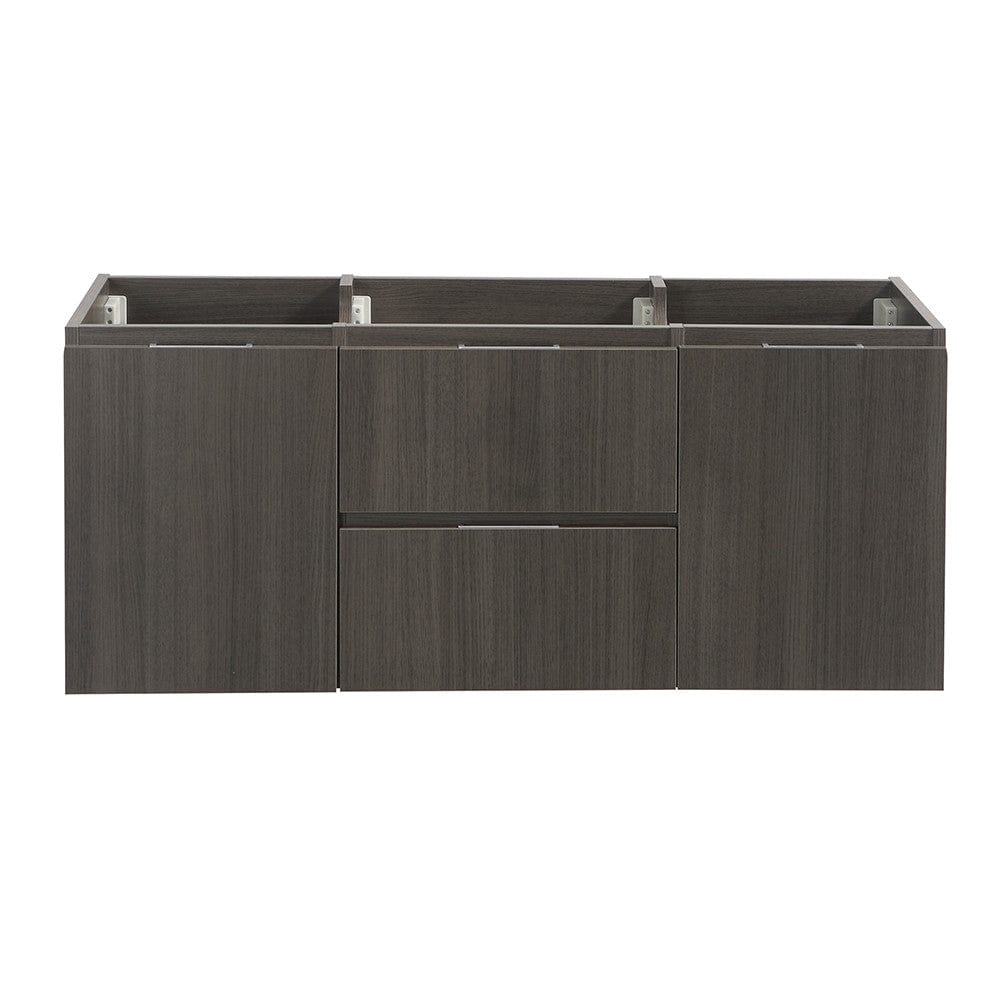 Fresca Valencia 48 Gray Oak Wall Hung Double Sink Modern Bathroom Cabinet