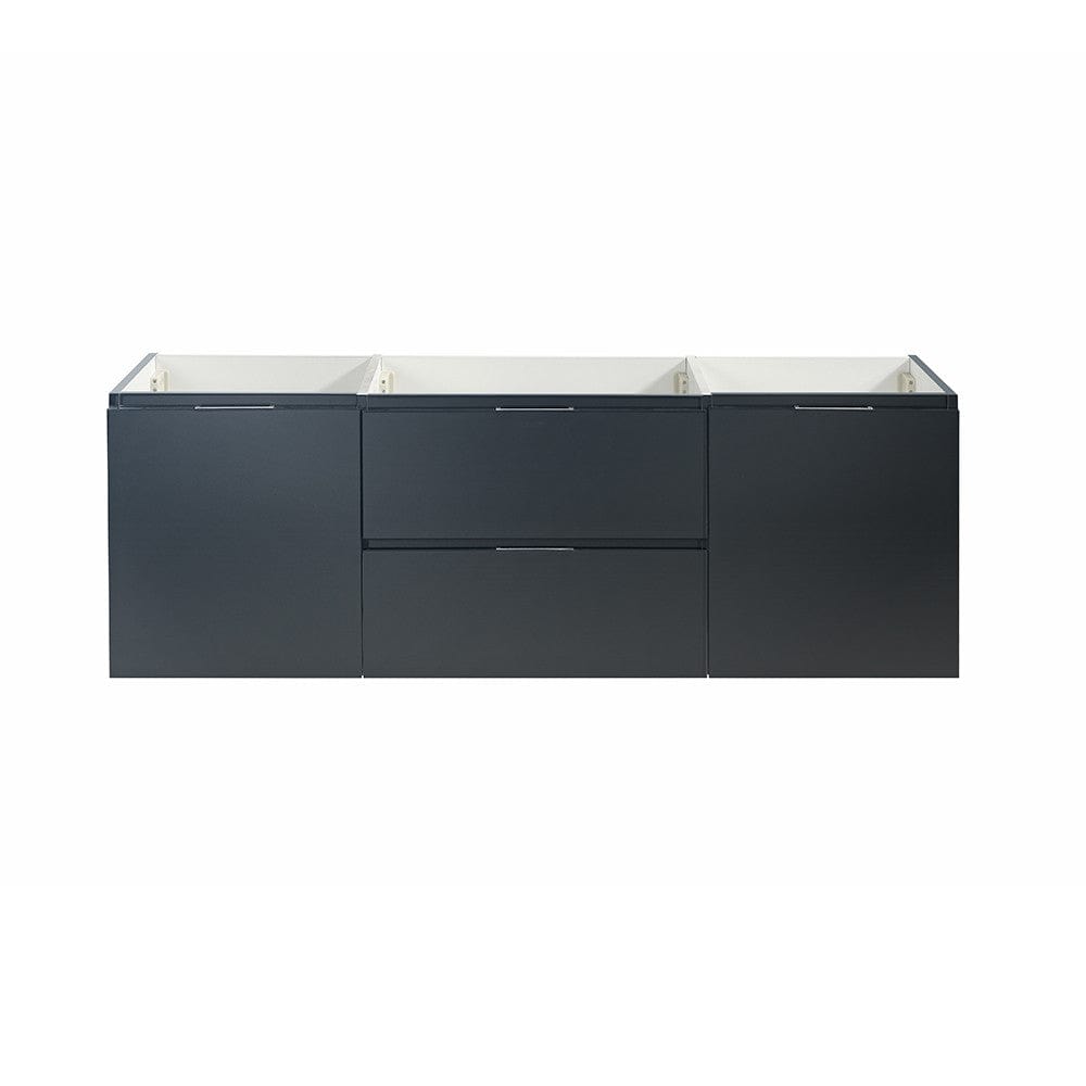 Fresca Valencia 60 Dark Slate Gray Wall Hung Single Sink Modern Bathroom Cabinet