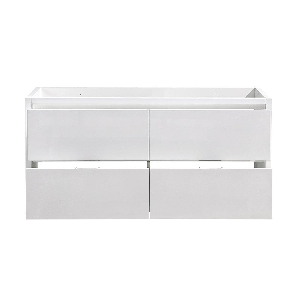 Fresca Valencia 60 Glossy White Free Standing Double Sink Modern Bathroom Cabinet