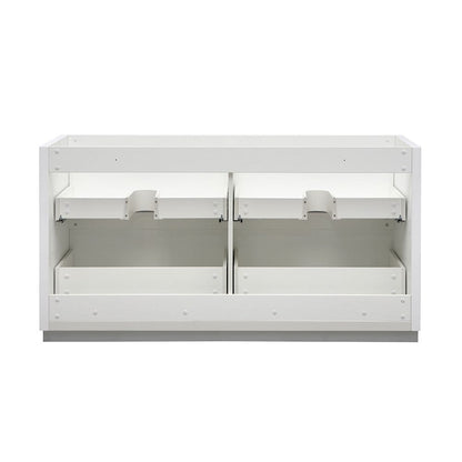 Fresca Valencia 60 Glossy White Free Standing Double Sink Modern Bathroom Cabinet