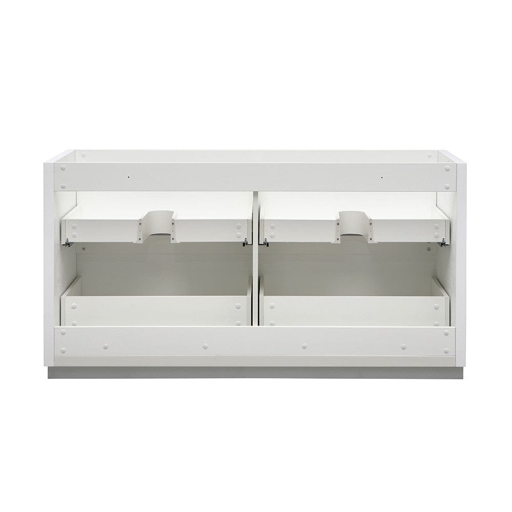 Fresca Valencia 60 Glossy White Free Standing Double Sink Modern Bathroom Cabinet