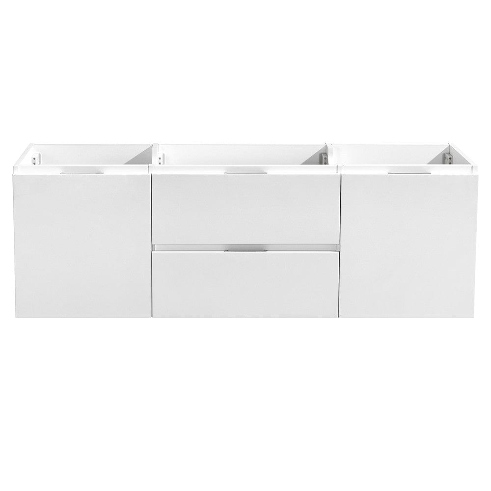 Fresca Valencia 60 Glossy White Wall Hung Double Sink Modern Bathroom Cabinet