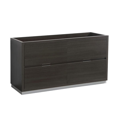 Fresca Valencia 60 Gray Oak Free Standing Double Sink Modern Bathroom Cabinet