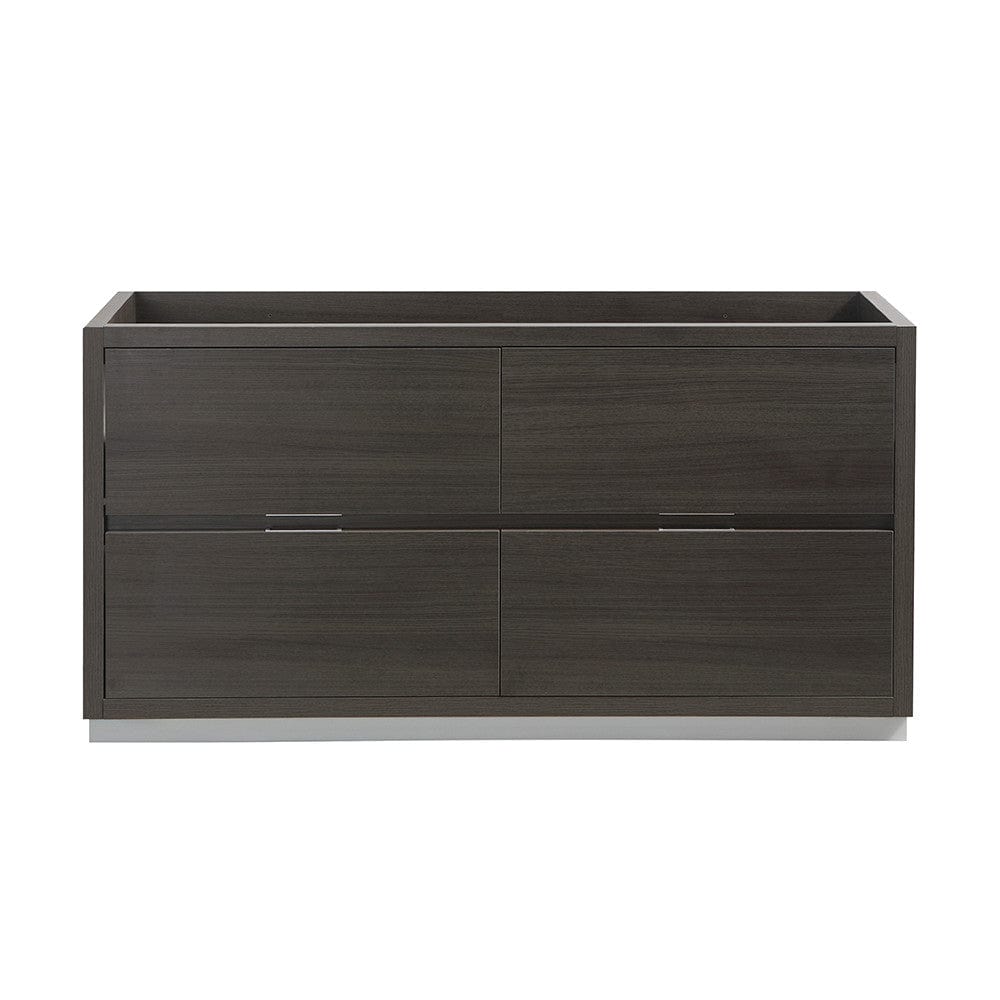 Fresca Valencia 60 Gray Oak Free Standing Double Sink Modern Bathroom Cabinet