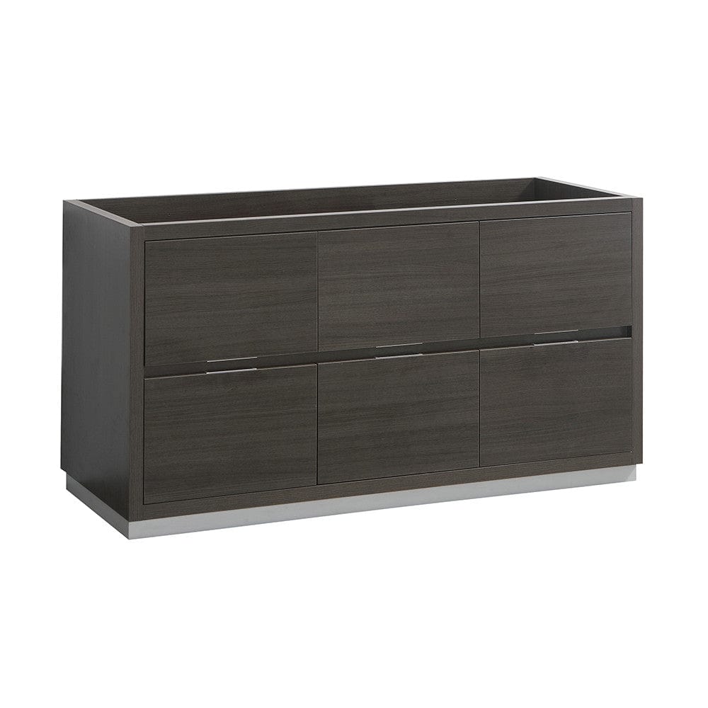 Fresca Valencia 60 Gray Oak Free Standing Single Sink Modern Bathroom Cabinet