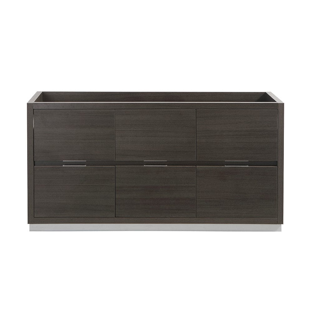 Fresca Valencia 60 Gray Oak Free Standing Single Sink Modern Bathroom Cabinet