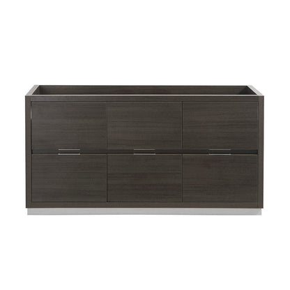 Fresca Valencia 60 Gray Oak Free Standing Single Sink Modern Bathroom Cabinet