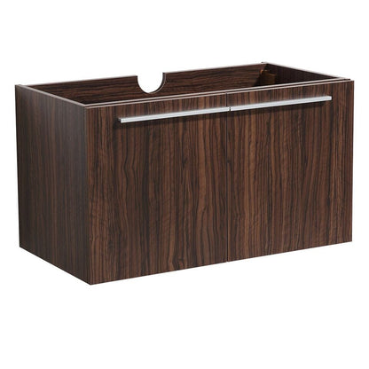 Fresca Vista 36" Walnut Modern Bathroom Cabinet