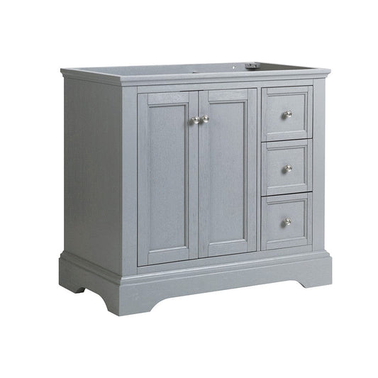 Fresca Windsor 36 Gray Textured Traditional Bathroom Cabinet | FCB2436GRV