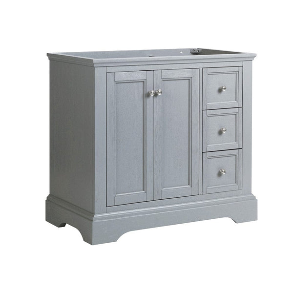 Fresca Windsor 36 Gray Textured Traditional Bathroom Cabinet | FCB2436GRV