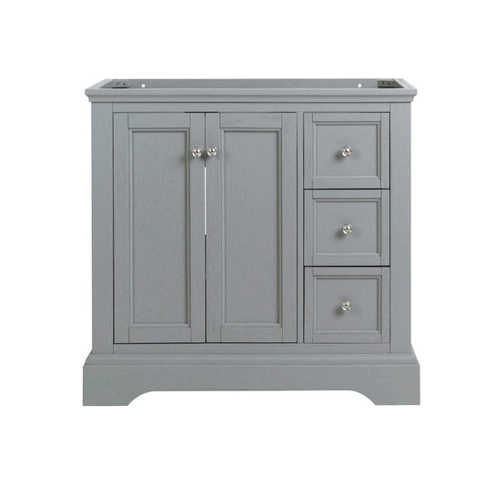 Fresca Windsor 36 Gray Textured Traditional Bathroom Cabinet | FCB2436GRV