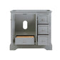 Fresca Windsor 36 Gray Textured Traditional Bathroom Cabinet | FCB2436GRV