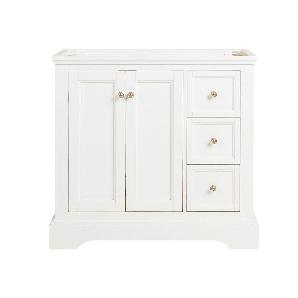 Fresca Windsor 36 Matte White Traditional Bathroom Cabinet | FCB2436WHM