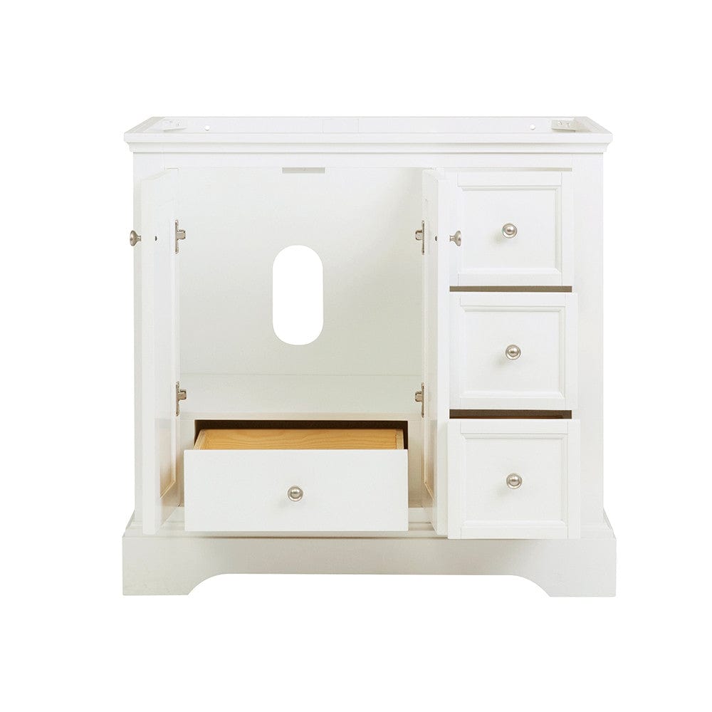 Fresca Windsor 36 Matte White Traditional Bathroom Cabinet | FCB2436WHM