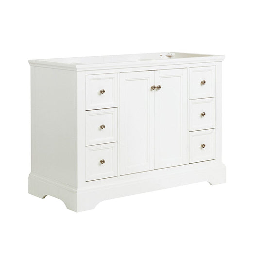 Fresca Windsor 48 Matte White Traditional Bathroom Cabinet | FCB2448WHM