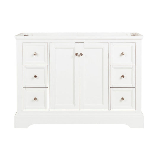 Fresca Windsor 48 Matte White Traditional Bathroom Cabinet | FCB2448WHM