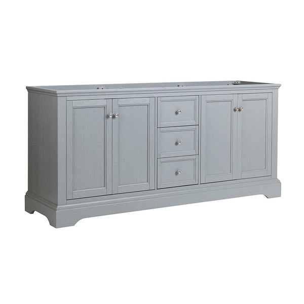 Fresca Windsor 72 Gray Textured Traditional Double Sink Bathroom Cabinet | FCB2472GRV