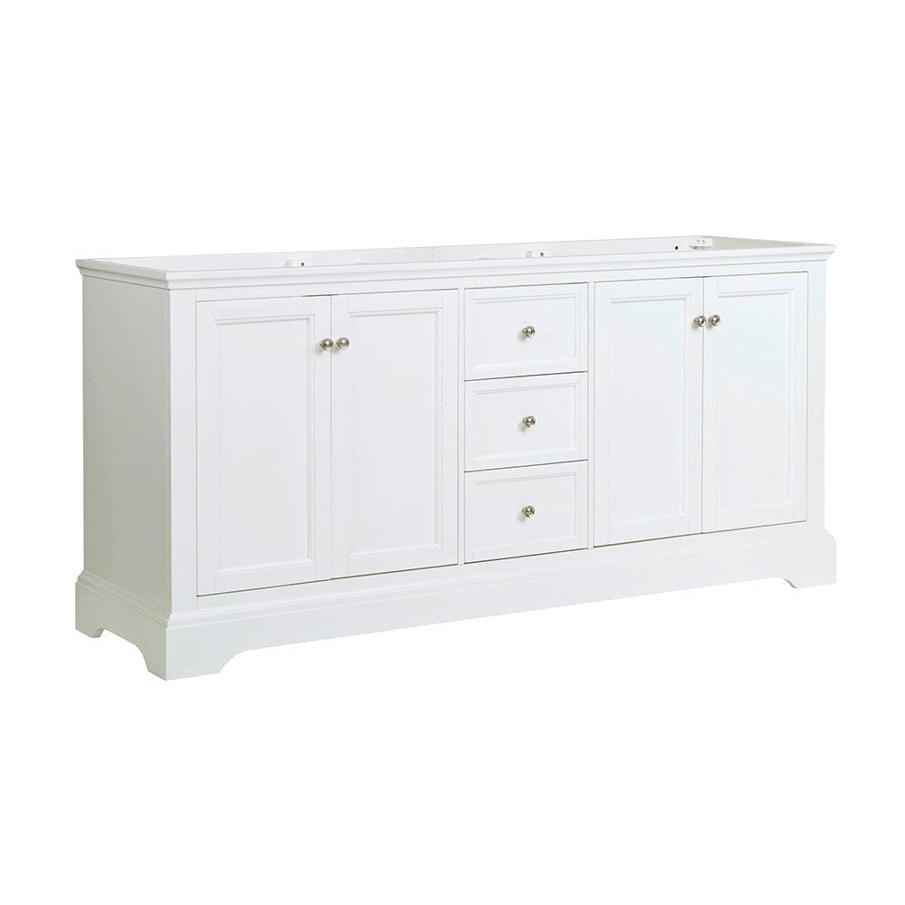 Fresca Windsor 72 Matte White Traditional Double Sink Bathroom Cabinet | FCB2472WHM