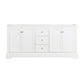 Fresca Windsor 72 Matte White Traditional Double Sink Bathroom Cabinet | FCB2472WHM