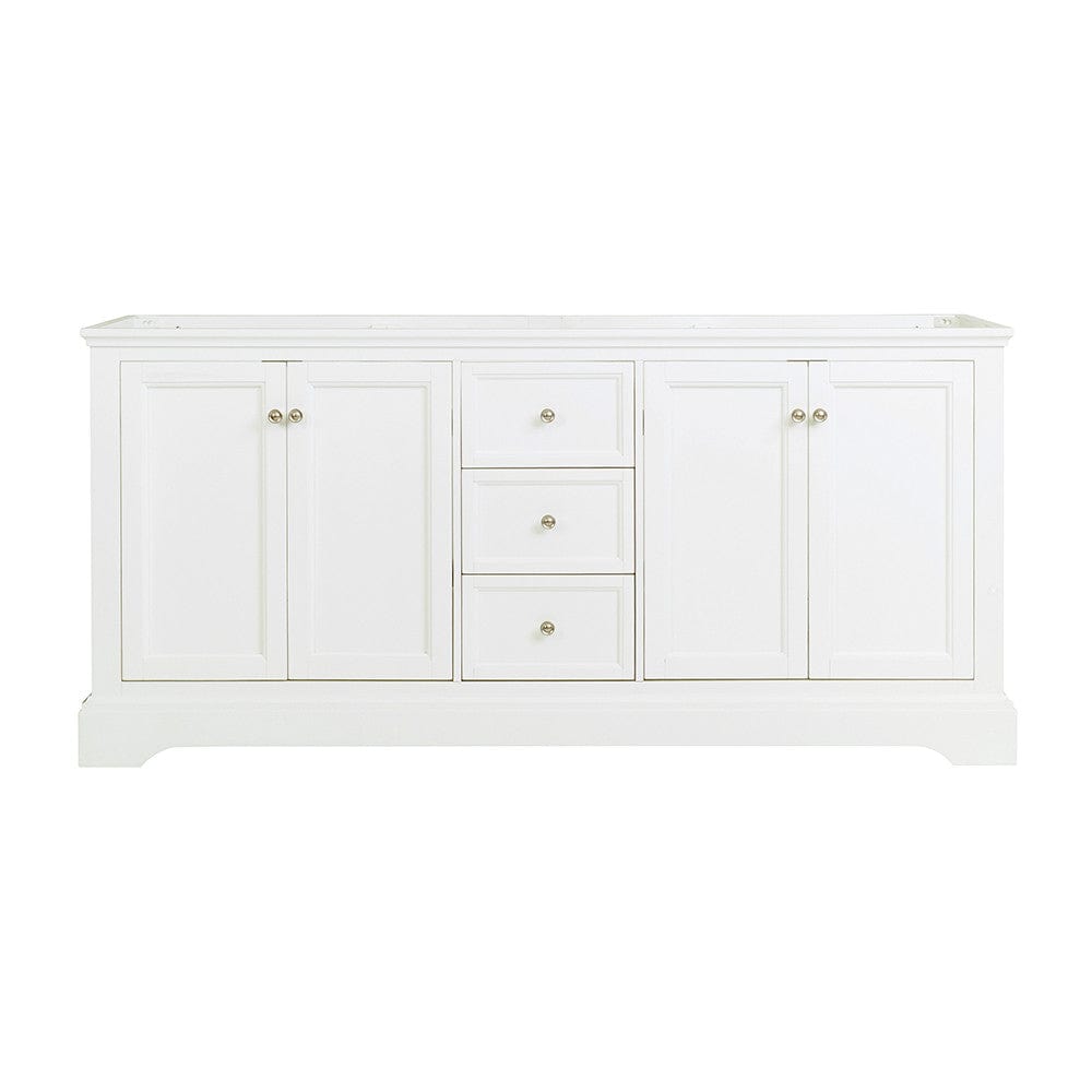 Fresca Windsor 72 Matte White Traditional Double Sink Bathroom Cabinet | FCB2472WHM