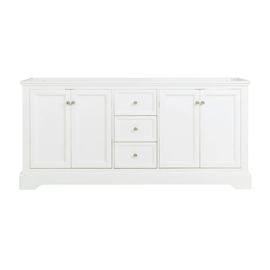 Fresca Windsor 72 Matte White Traditional Double Sink Bathroom Cabinet | FCB2472WHM