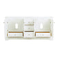 Fresca Windsor 72 Matte White Traditional Double Sink Bathroom Cabinet | FCB2472WHM