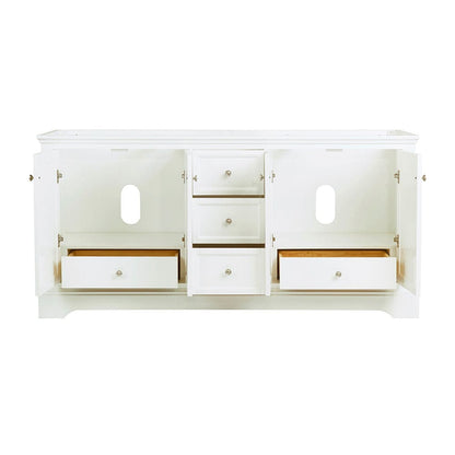 Fresca Windsor 72 Matte White Traditional Double Sink Bathroom Cabinet | FCB2472WHM