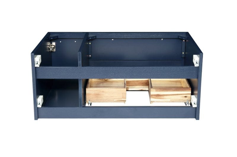 Lucera Modern 36" Royal Blue Wall Hung Undermount Sink Base Cabinet- Left Version