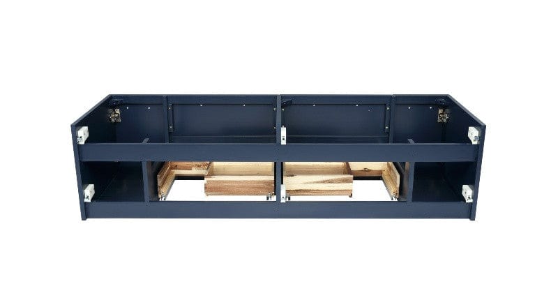 Lucera Modern 60" Royal Blue Wall Hung Double Undermount Sink Base Cabinet