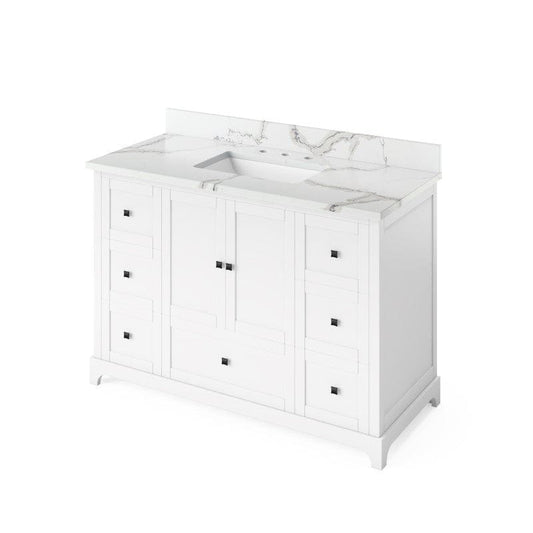 White single sink vanity