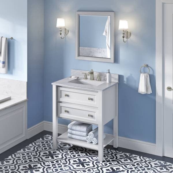 transitional single sink bathroom vanity