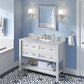 Alder White single sink bathroom vanity