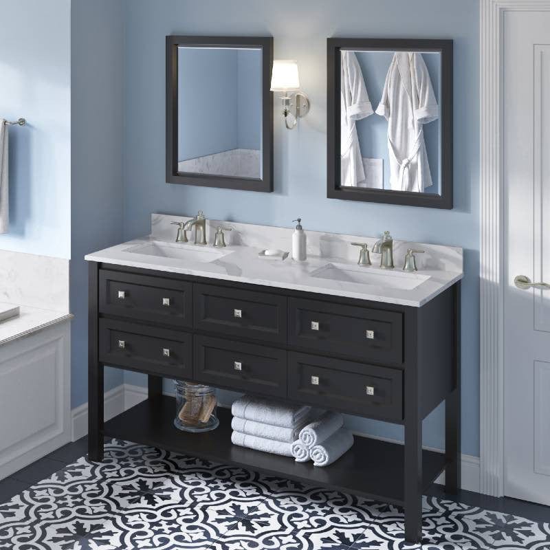 transitional freestanding bathroom vanity