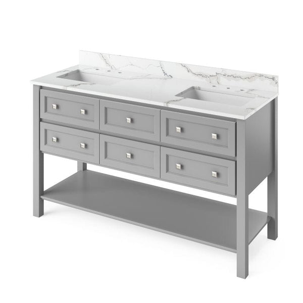 Grey Double sink bathroom vanity