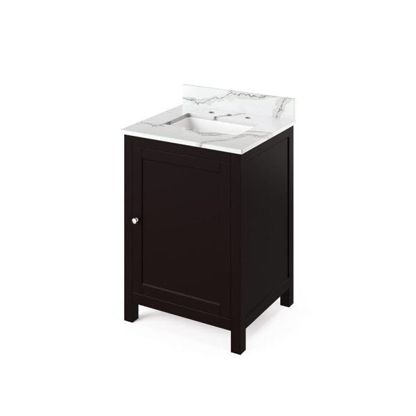 Espresso single sink vanity