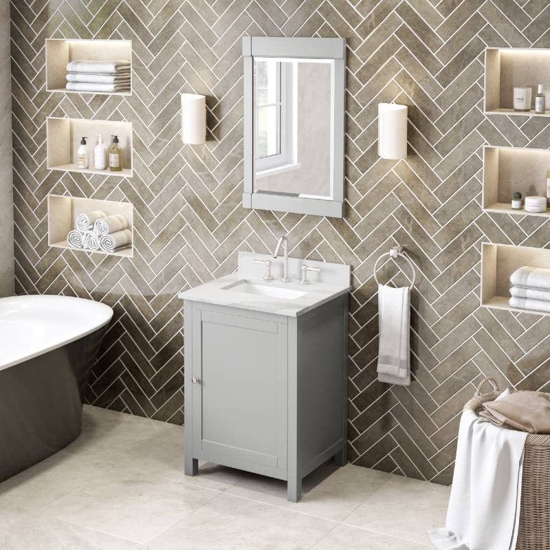 transitional grey single sink vanity