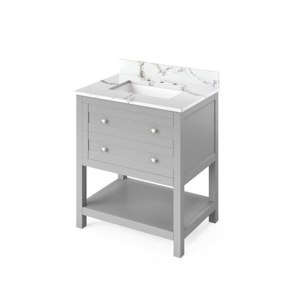 Grey single sink vanity