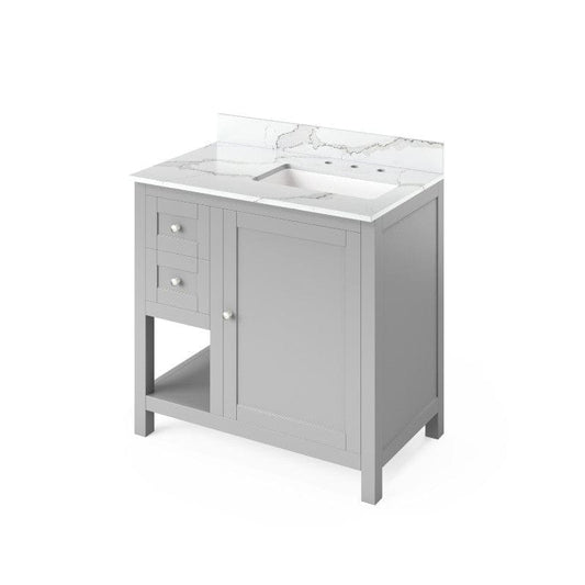 36 inch grey single sink vanity