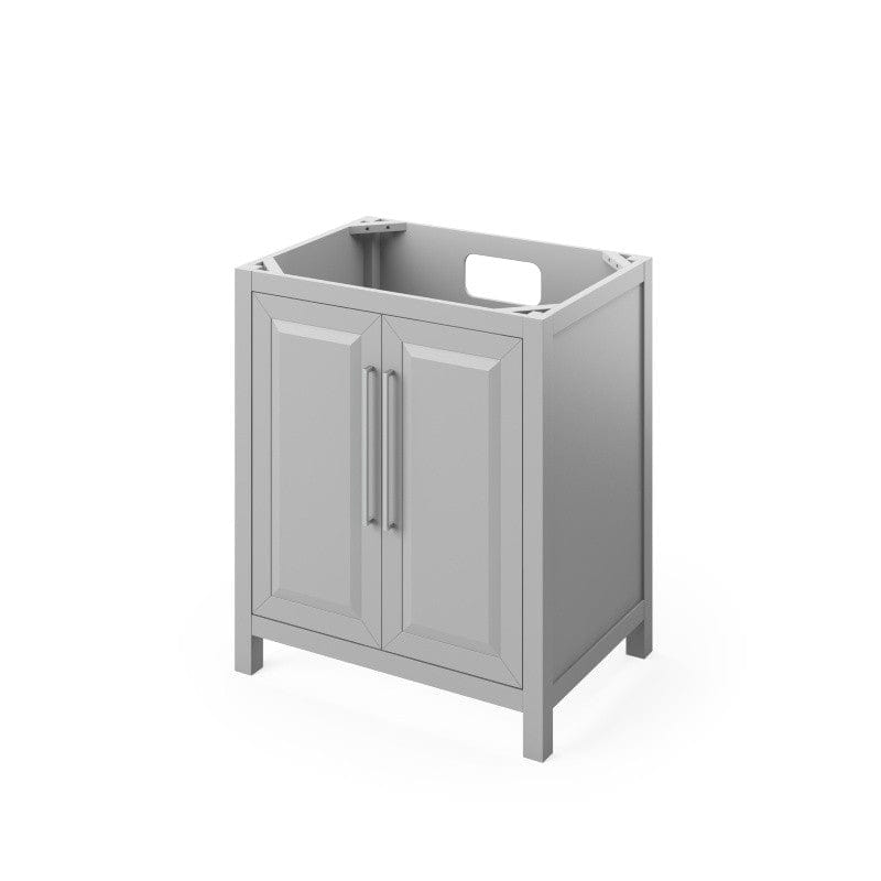 Jeffrey Alexander Cade Contemporary 30" Grey Single Undermount Sink Vanity w/ Marble Top